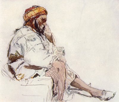 الفلاح السوري جالس ، في الملف الشخصي بواسطة جون فوليلوف