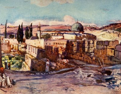 مسجد الأقصى من داخل الجدار الجنوبي للقدس 1902. بواسطة جون فوليلوف