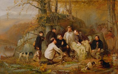 ادعاء الطلقة: بعد الصيد في آديرونداكس ، 1865 بواسطة جون جورج براون
