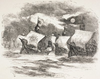 أبحر أسطول الملك هنري إلى فرنسا عام 1890 بواسطة جون جيلبرت