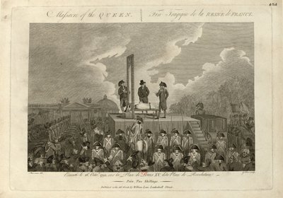إعدام ماري أنطوانيت في 16 أكتوبر 1793 ، 1793-1794. بواسطة جون جولدار