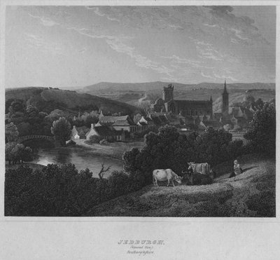 Jedburgh ، منظر عام. روكسبيرشاير ، 1814 بواسطة جون جريج