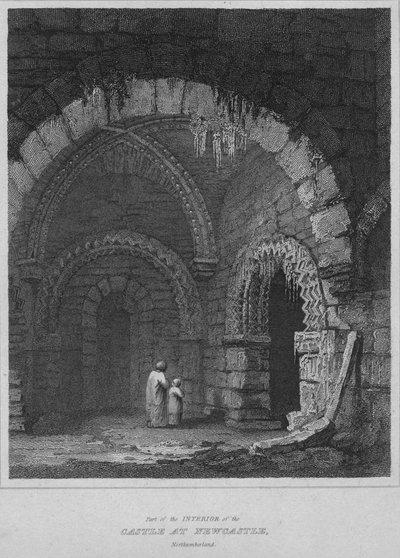 جزء من داخل القلعة في نيوكاسل ، نورثمبرلاند ، 1814 بواسطة جون جريج