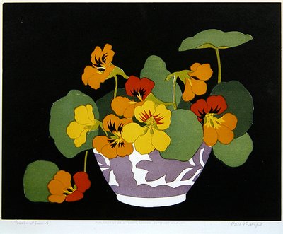 Nasturtiums (طباعة خشبية) بواسطة جون هول ثورب