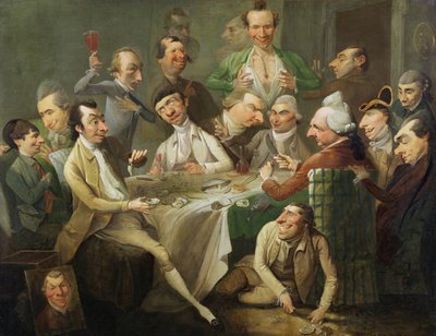 مجموعة كاريكاتير حوالي 1776 (زيت على قماش) بواسطة جون هاميلتون مورتيمر