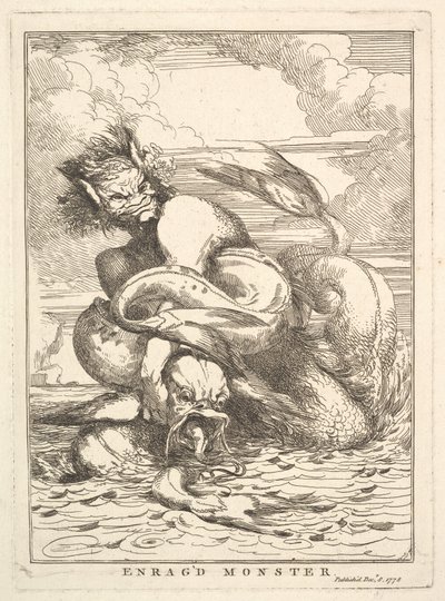 Enrag'd Monster ، 8 ديسمبر 1778. بواسطة جون هاميلتون مورتيمر