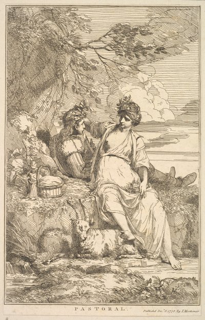 الرعوية من خمسة عشر Etchings مخصصة للسير جوشوا رينولدز ، 8 ديسمبر 1778. بواسطة جون هاميلتون مورتيمر