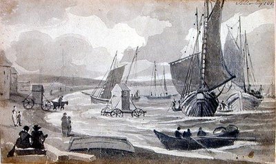 A Day at the Beach (غسل القلم والحبر على ورق) بواسطة جون هاردن