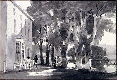 قاعة Brathay (غسل القلم والحبر على الورق) بواسطة جون هاردن