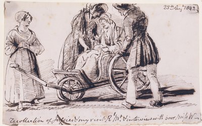 دوروثي وردزورث (1771-1855) على كرسي متحرك ، 1842 (حبر على ورق) بواسطة جون هاردن