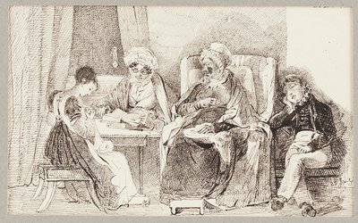مريض والراحة ، 1824 بواسطة جون هاردن
