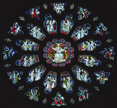 نافذة الوردة الغربية (زجاج ملون) بواسطة جون هاردمان