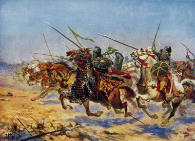 فرسان شهربراز يشحن (لون ليثو) بواسطة جون هاريس فالدا