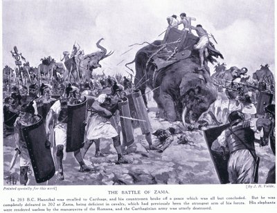 معركة زاما 203BC بواسطة جون هاريس فالدا