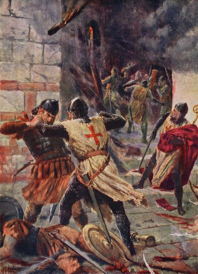 The Capture of Constantinople by Crusaders بواسطة جون هاريس فالدا