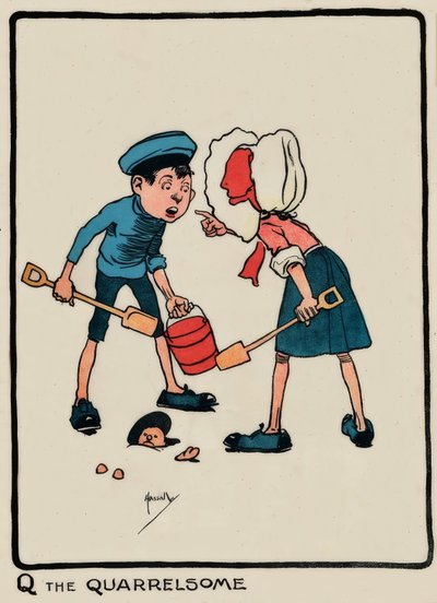 Q The Quarrelsome - J. Hassall - Zeichnung، 1903 بواسطة جون هاسال