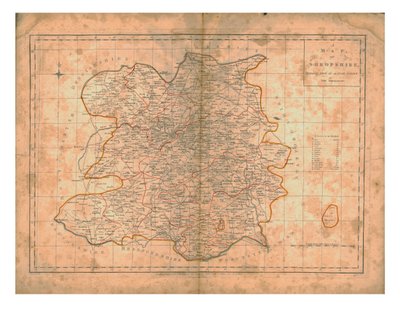خريطة شروبشاير ، حوالي عام 1788 بواسطة جون هايوود