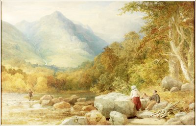 بوابة Crag ، Borrowdale (ألوان مائية على ورق) بواسطة جون هنري مول