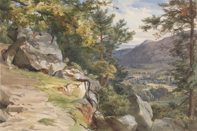 منظر من Craig-y-Barns ، Dunkeld ، باتجاه الجنوب بواسطة جون هنري مول