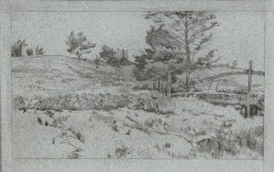 منظر طبيعي بجدار حجري (رسم تخطيطي للحقول) بواسطة جون هنري تواكتمان
