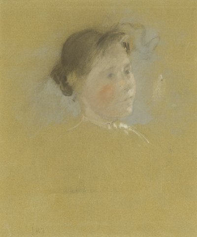دراسة رأس ، c.1888-95 (باستيل مع لمسات من الجرافيت على ورق مقوى) بواسطة جون هنري تواكتمان