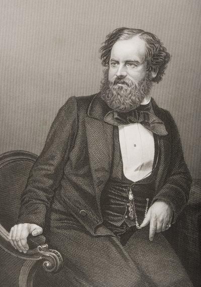 ألبرت سميث (1816--1860) محفور بواسطة DJ Pound من صورة فوتوغرافية ، من "غرفة الرسم للشخصيات البارزة ، المجلد 2" ، نُشر في لندن ، 1860 (النقش) بواسطة جون جابيز إدوين بيزلي مايال
