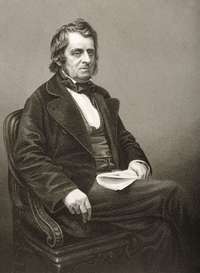 جون آرثر ريبوك (1801-1879) منقوش بواسطة DJ Pound من صورة فوتوغرافية ، من "غرفة الرسم للشخصيات البارزة ، المجلد 2" ، نُشر في لندن ، 1860 بواسطة جون جابيز إدوين بيزلي مايال