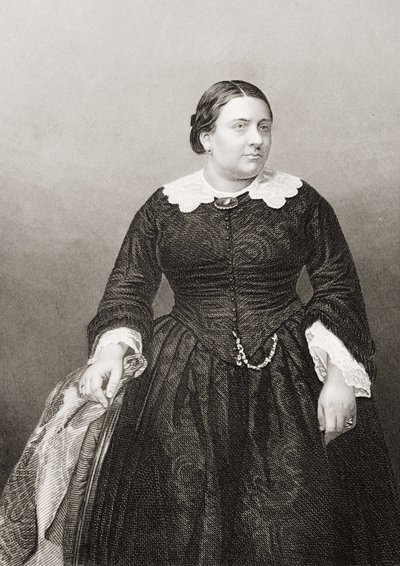 مدام ماريتا ألبوني (1824-1894) محفورة بواسطة DJ Pound من صورة فوتوغرافية ، من "غرفة الرسم للشخصيات البارزة ، المجلد 2" ، المنشورة في لندن ، 1860 بواسطة جون جابيز إدوين بيزلي مايال