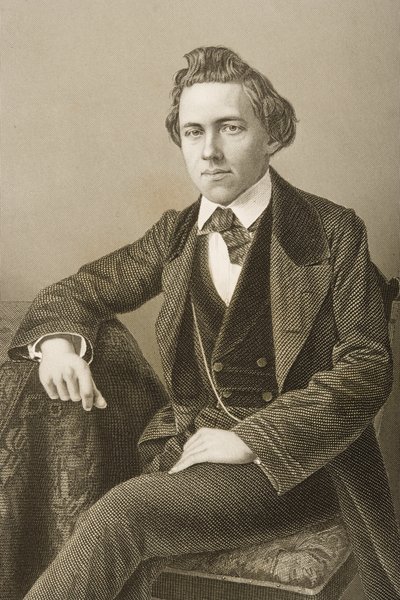 بول تشارلز مورفي (1837-1884) منقوش بواسطة DJ Pound من صورة ، من "غرفة الرسم للشخصيات البارزة ، المجلد 2" ، نُشر في لندن ، 1860 بواسطة جون جابيز إدوين بيزلي مايال