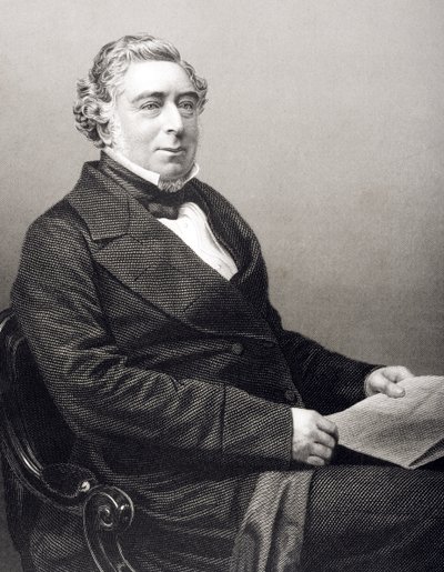 روبرت ستيفنسون (1803-59) منقوش بواسطة DJ Pound من صورة ، من "غرفة الرسم للشخصيات البارزة ، المجلد 2" ، نُشر في لندن ، 1860 بواسطة جون جابيز إدوين بيزلي مايال