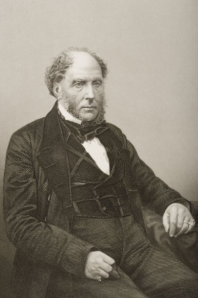السير أرشيبالد أليسون (1792-1867) منقوش بواسطة DJ Pound من صورة فوتوغرافية ، من "غرفة الرسم للشخصيات البارزة ، المجلد 2" ، نُشر في لندن ، 1860 بواسطة جون جابيز إدوين بيزلي مايال