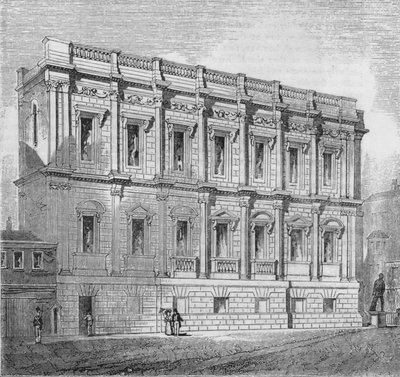 الواجهة الشرقية لغرفة الولائم ، وايتهول ، 1835 ، 1845 بواسطة جون جاكسون