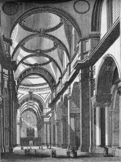 داخل القديس بولس ، ينظر شرقاً ، 1835 ، 1845 بواسطة جون جاكسون