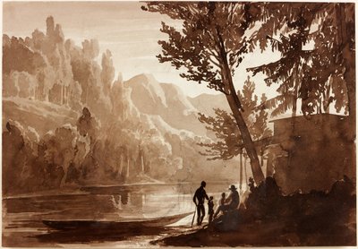 رسم توضيحي لـ "Gertrude of Wyoming" (حبر على ورق) بواسطة جون جيمس شالون