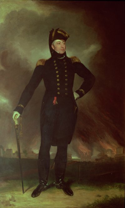 صورة السير جورج كوكبيرن (1772-1853) ، 1851 بواسطة John James Halls