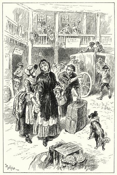 المدرب في Old Angel Inn (litho) بواسطة جون جيليكو