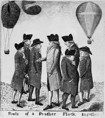 طيور قطيع من الريش ، 1785 بواسطة جون كاي
