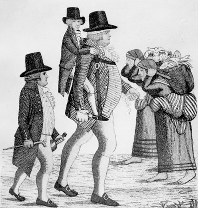 هاميلتون بيل يحمل فتى فينتنرز من إدنبره إلى موسيلبرج ، 1792 بواسطة جون كاي