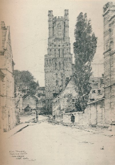 برج إيلي ، من الجنوب ، 1924 بواسطة جون كيبى