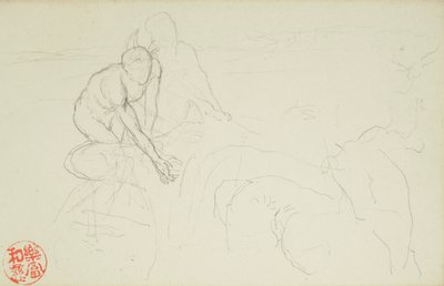 Achilles and Xanthus ، من صحائف La Farge # 849 و # 860 ، واحدة من 42 رسمًا بواسطة جون لا فارج