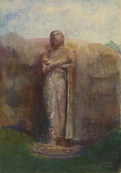 تمثال أناندا الضخم ، بالقرب من مدينة بولاناروا المدمرة ، سيلان ، 1891 بواسطة جون لا فارج