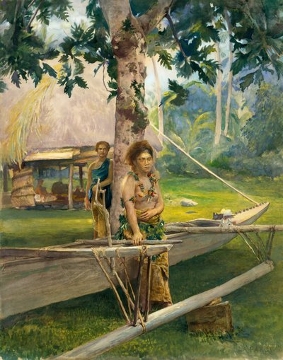 صورة لفاسي ، تاوبو ، أو العذراء الرسمية ، لخليج فغالوا ، ودوينا لها ، ساموا ، 1891. بواسطة جون لا فارج