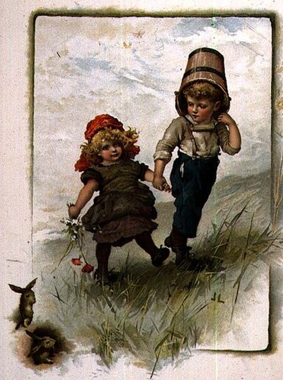 جاك وجيل ، من كتاب مصور لأغاني حضانة الأطفال بواسطة جون لوسون