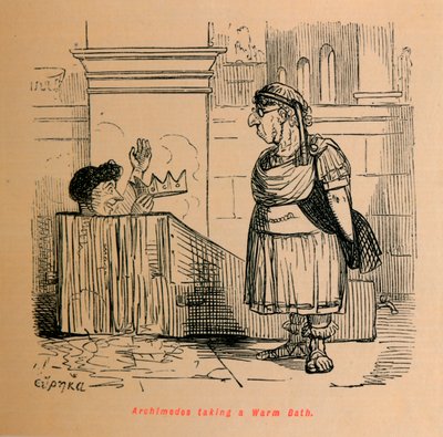 أرخميدس يأخذ حمامًا دافئًا ، 1852 بواسطة جون ليتش