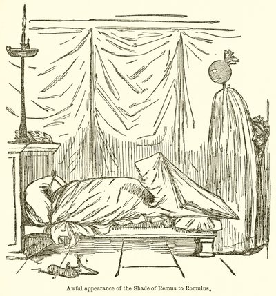 ظهور مرعب للظل ريموس لرومولوس بواسطة John Leech