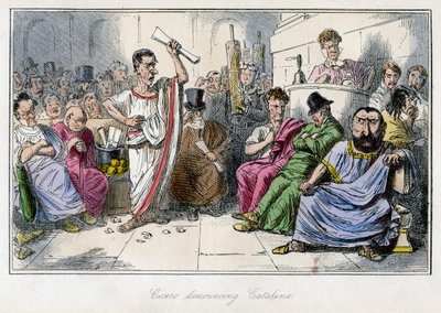 سيسيرو يستنكر كاتالين ، 1850. بواسطة جون ليتش