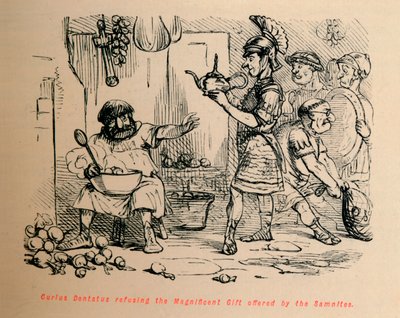 كوريوس دنتاتوس يرفض الهدية الرائعة التي قدمها Samnites ، 1852 بواسطة جون ليتش