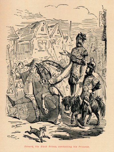 إدوارد الأمير الأسود ، إجراء سجينه ، c1860 ، c1860 بواسطة جون ليتش