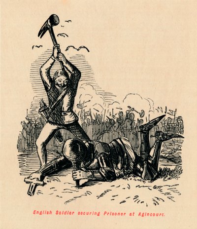 الجندي الإنجليزي يؤمن السجين في أجينكورت ، c1860 ، c1860 بواسطة جون ليتش
