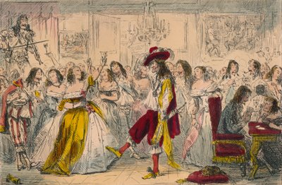 حفلة مسائية - وقت تشارلز الثاني ، 1850 بواسطة جون ليتش
